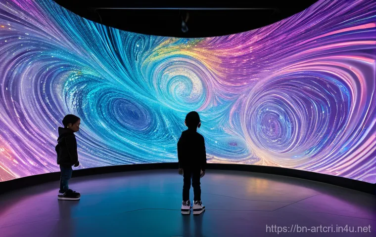 미술평론가로서의 글쓰기 스타일 - A vibrant, naturally lit artist's studio. A young, smiling woman of diverse ethnicity, aged in her l...